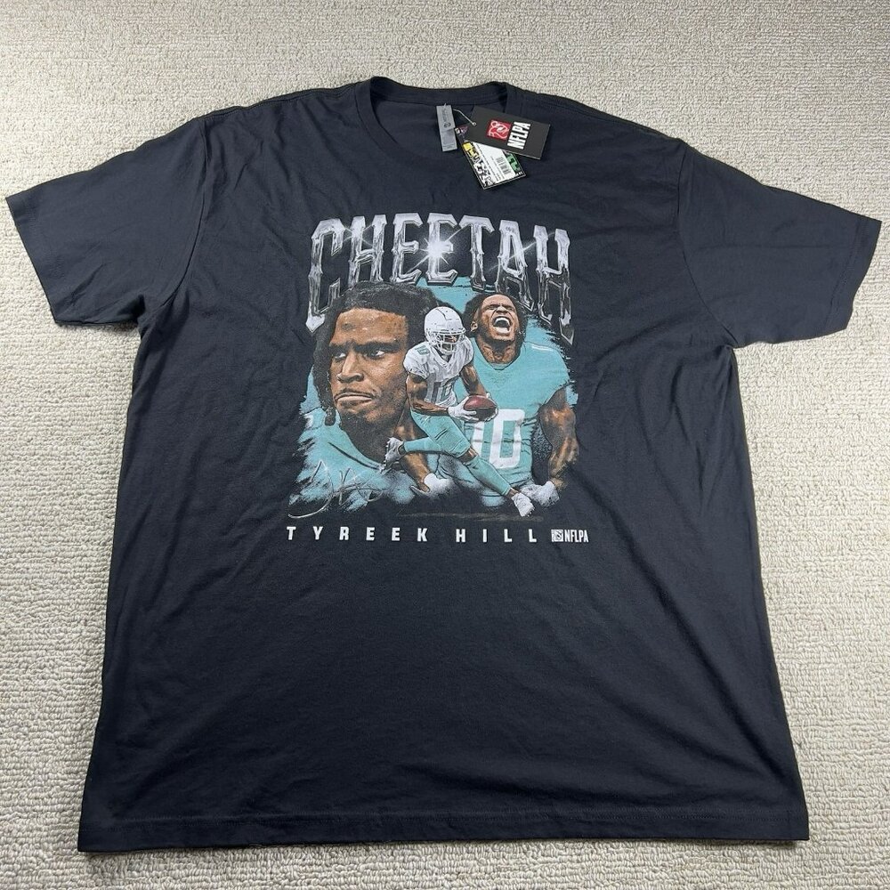 500 Level Tyreek Hill Miami Dolphins Cheetah T-shirt Black Men’s Size XXL